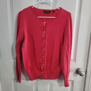 Dorothy Perkins pink button up knit cardigan stretch barbiecore women 8